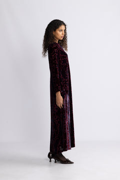Emberlynn Dress Silk Blend - Wine