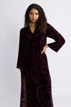 Emberlynn Dress Silk Blend - Wine