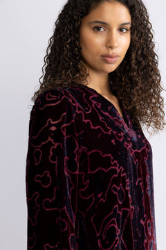 Emberlynn Dress Silk Blend - Wine
