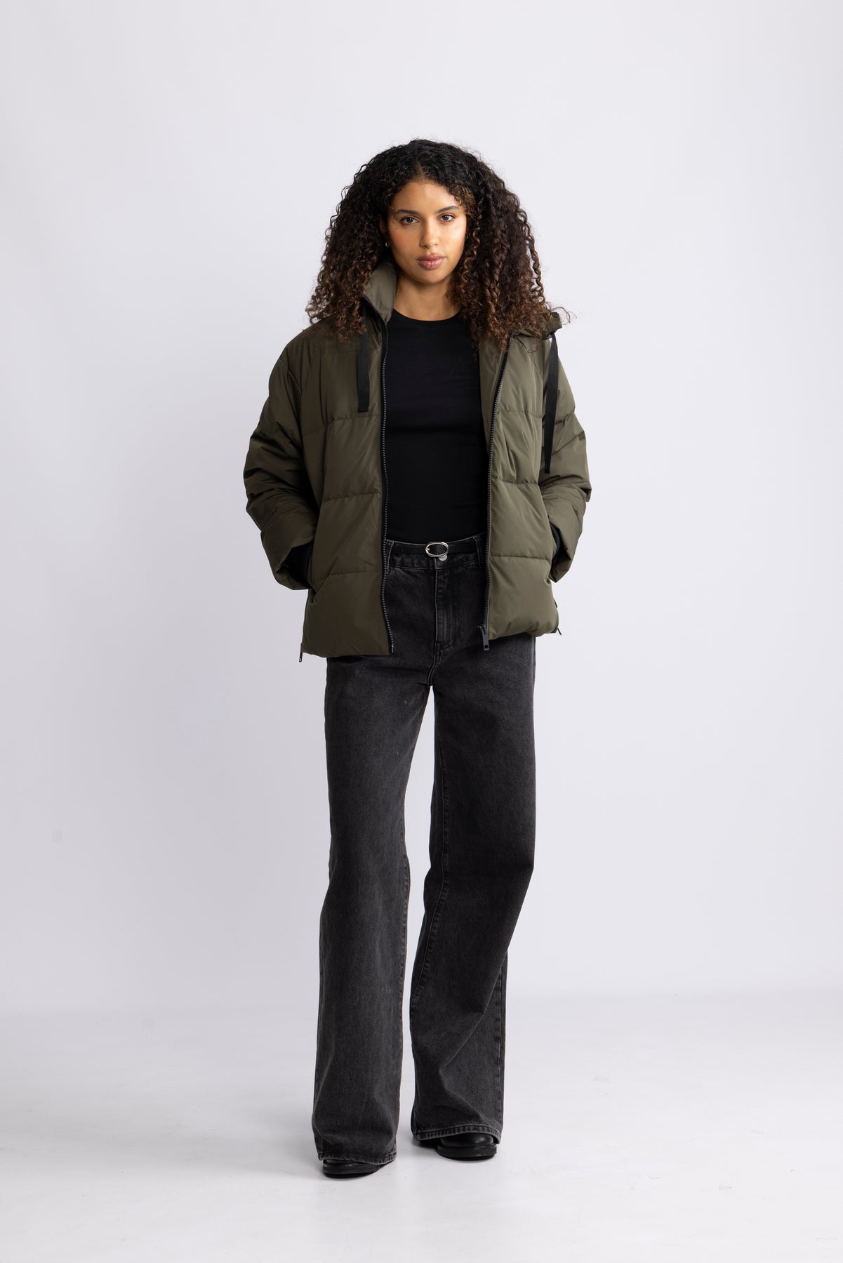 Pavine Down Short Jacket - Forest Night