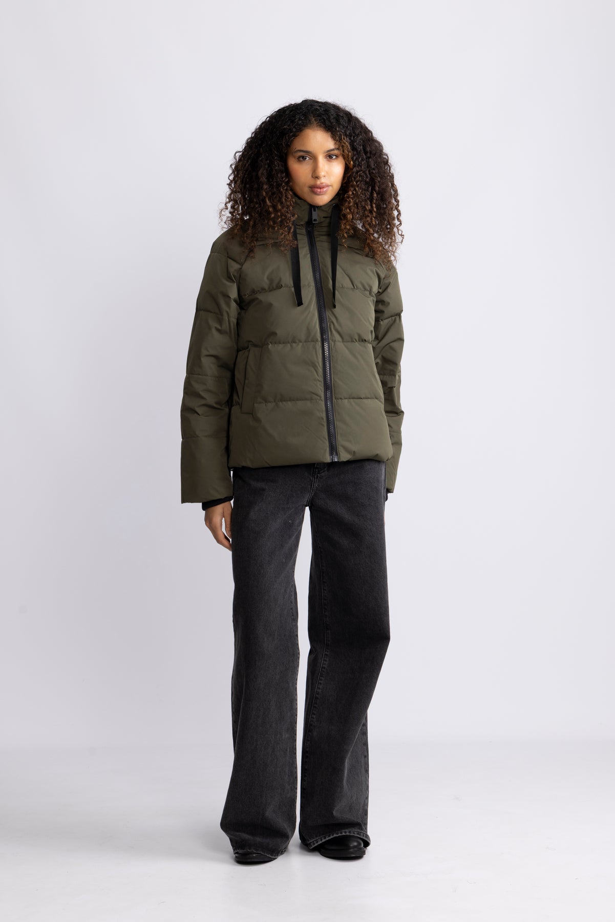 Pavine Down Short Jacket - Forest Night