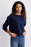 Fleece Crewneck Sweatshirt - Cruise Navy