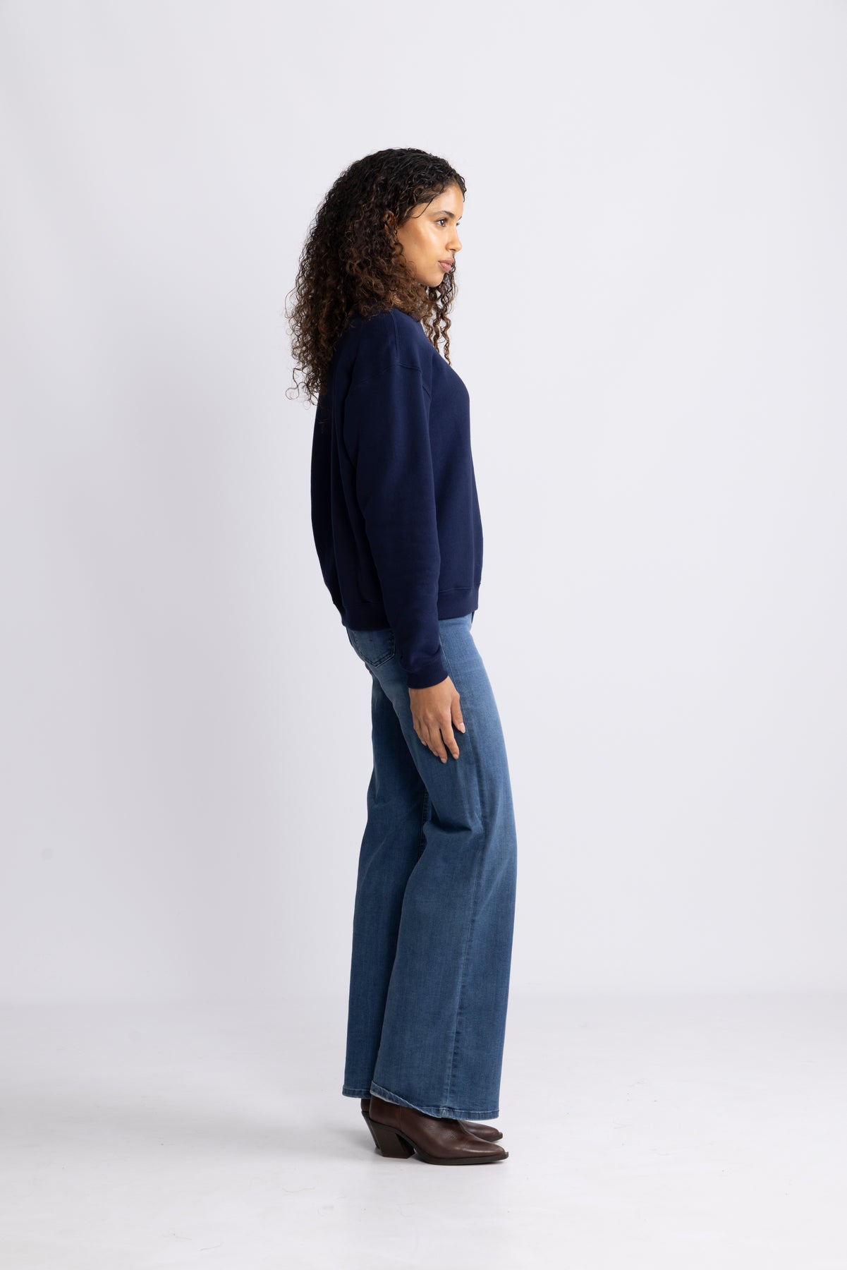 Fleece Crewneck Sweatshirt - Cruise Navy