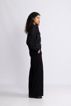 Yasmathilda Ls Beaded Shirt - Show - Black
