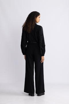 Yasmathilda Ls Beaded Shirt - Show - Black