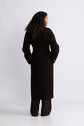 Wool Coat Long - Dk Brown