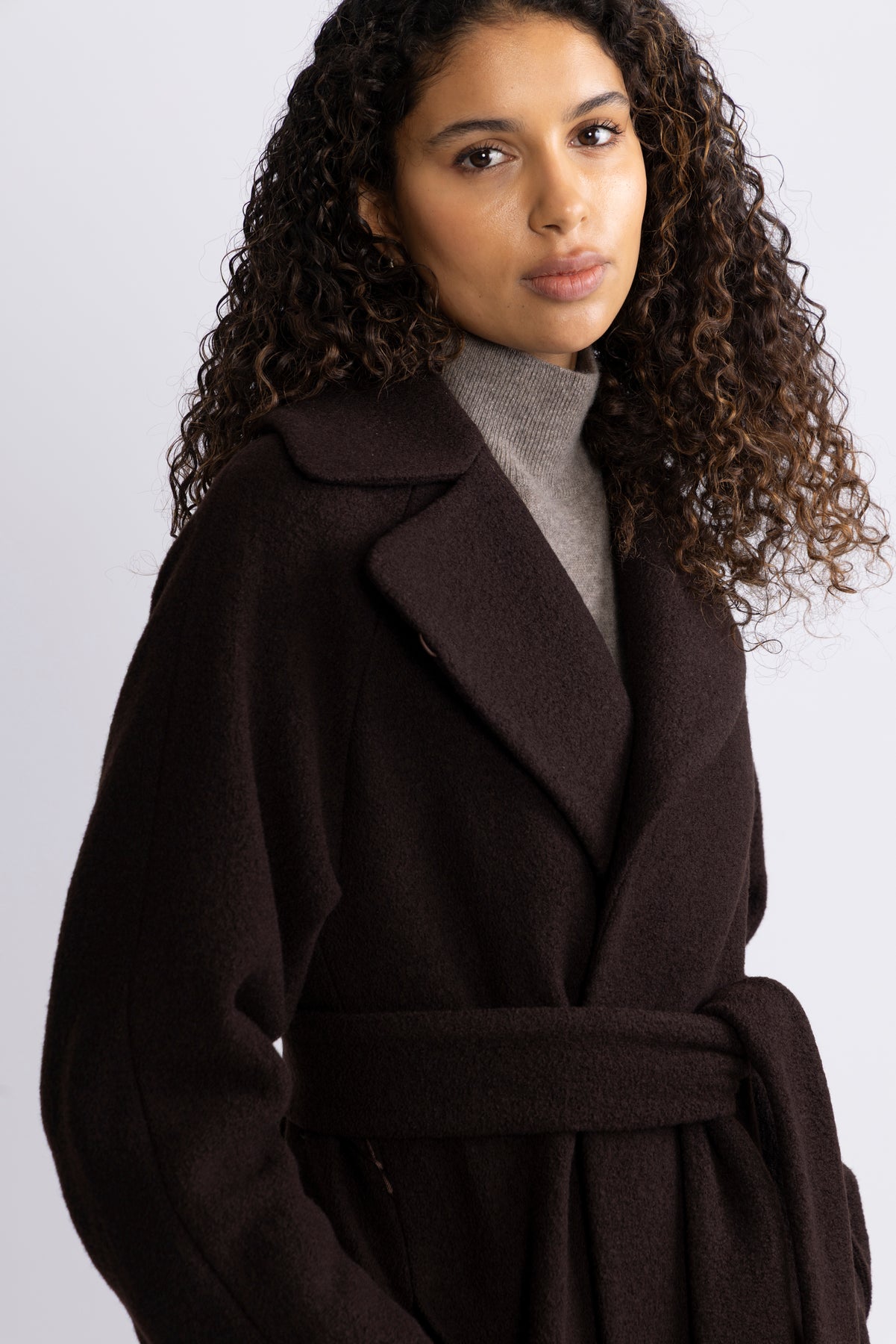 Wool Coat Long - Dk Brown