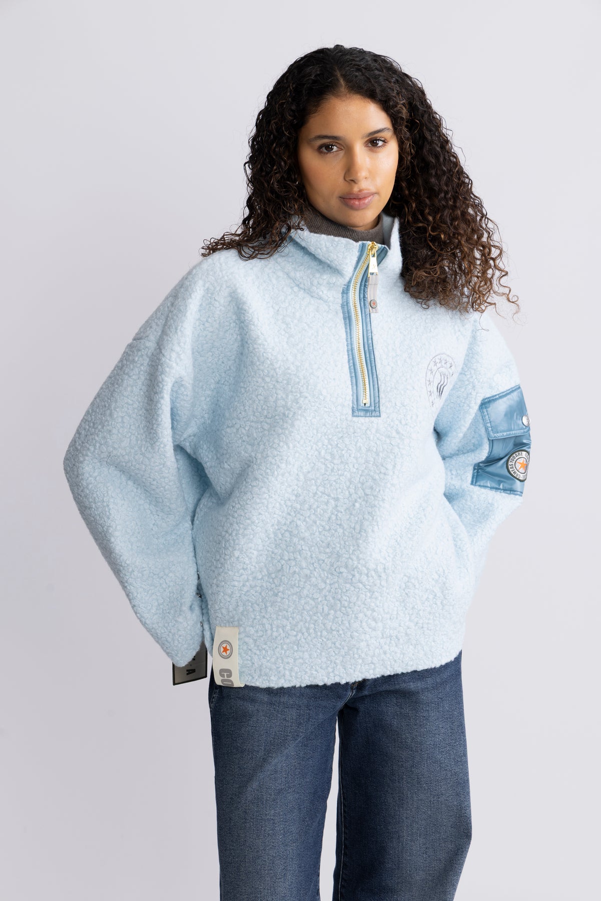 Nini Half Zip - Light Blue