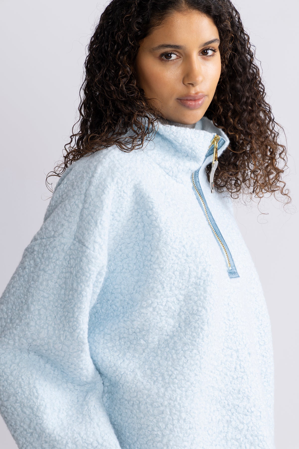 Nini Half Zip - Light Blue