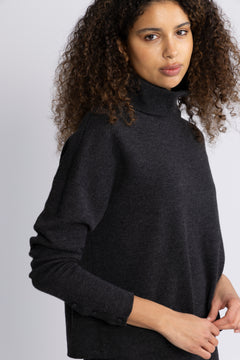 Tyra Merino Sweater - Dark Grey Melange