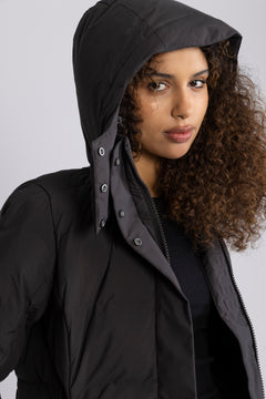 Helsinki Hooded Parka - Brown Black