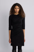 Ira-Carolina 3/4 Short Dress - Black
