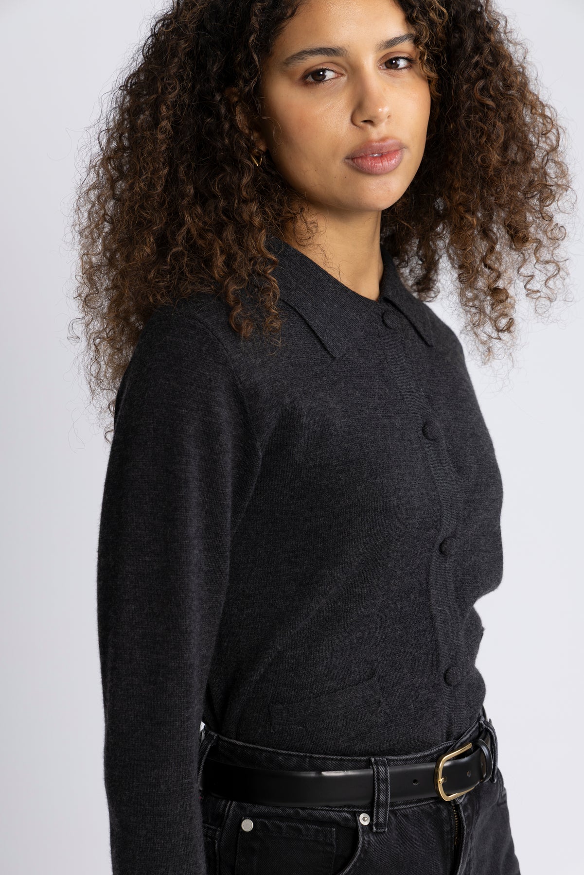 Ulla Merino Jacket - Dark Grey Melange