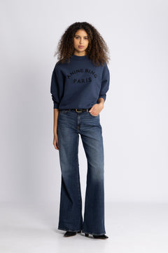 Jaci Sweatshirt Paris - Washed Navy