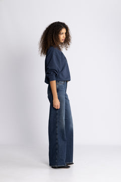 Jaci Sweatshirt Paris - Washed Navy