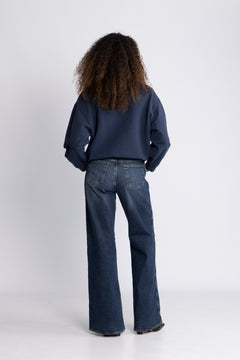 Jaci Sweatshirt Paris - Washed Navy