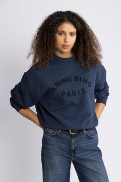 Jaci Sweatshirt Paris - Washed Navy