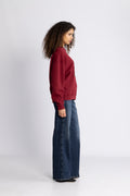 Miles Sweatshirt Chenille Signature - Cabernet