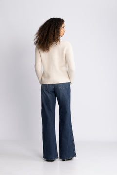 Sia Ras Ls Knit V-Neck Cardigan - Birch Melange