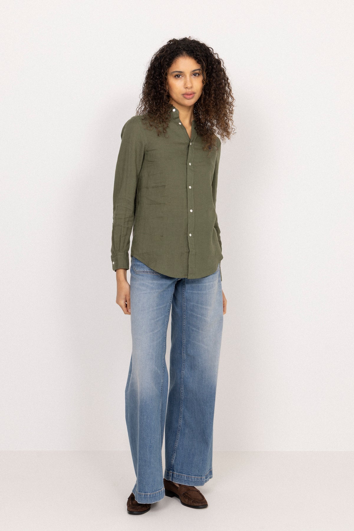 Classic Fit Linen Shirt - Supply Olive