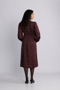 N-Lilith Dress - Dwyn Burgundy Print