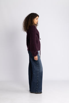 Fredrikke Chunky Cardigan - Red Wine