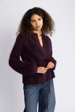 Fredrikke Chunky Cardigan - Red Wine