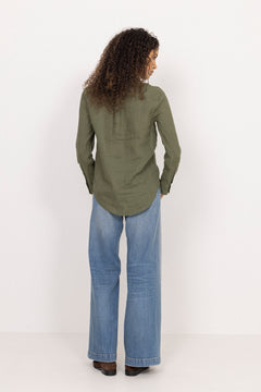 Classic Fit Linen Shirt - Supply Olive