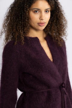 Fredrikke Chunky Cardigan - Red Wine