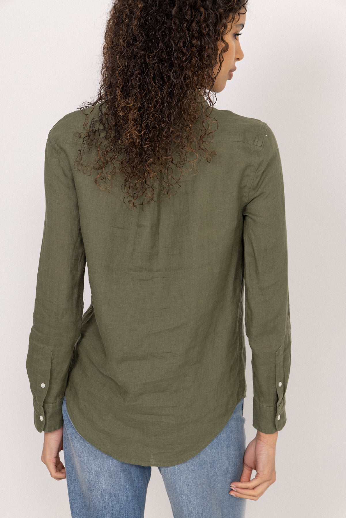 Classic Fit Linen Shirt - Supply Olive