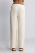 Cathy Cashmere Cable Knit Pant - Cream