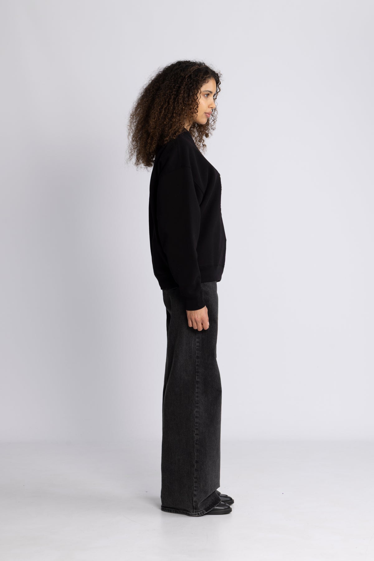 Miles Sweatshirt Chenille Signature - Black