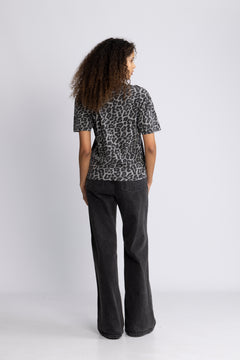 Cohen Tee - Grey Leopard