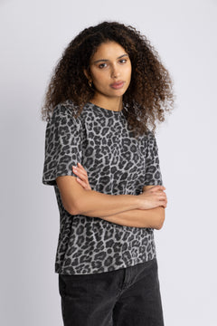 Cohen Tee - Grey Leopard