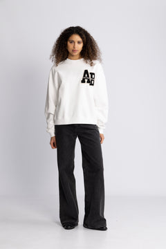 Miles Oversized Sweatshirt Letterman - Off White