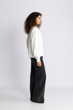 Miles Oversized Sweatshirt Letterman - Off White