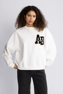 Miles Oversized Sweatshirt Letterman - Off White