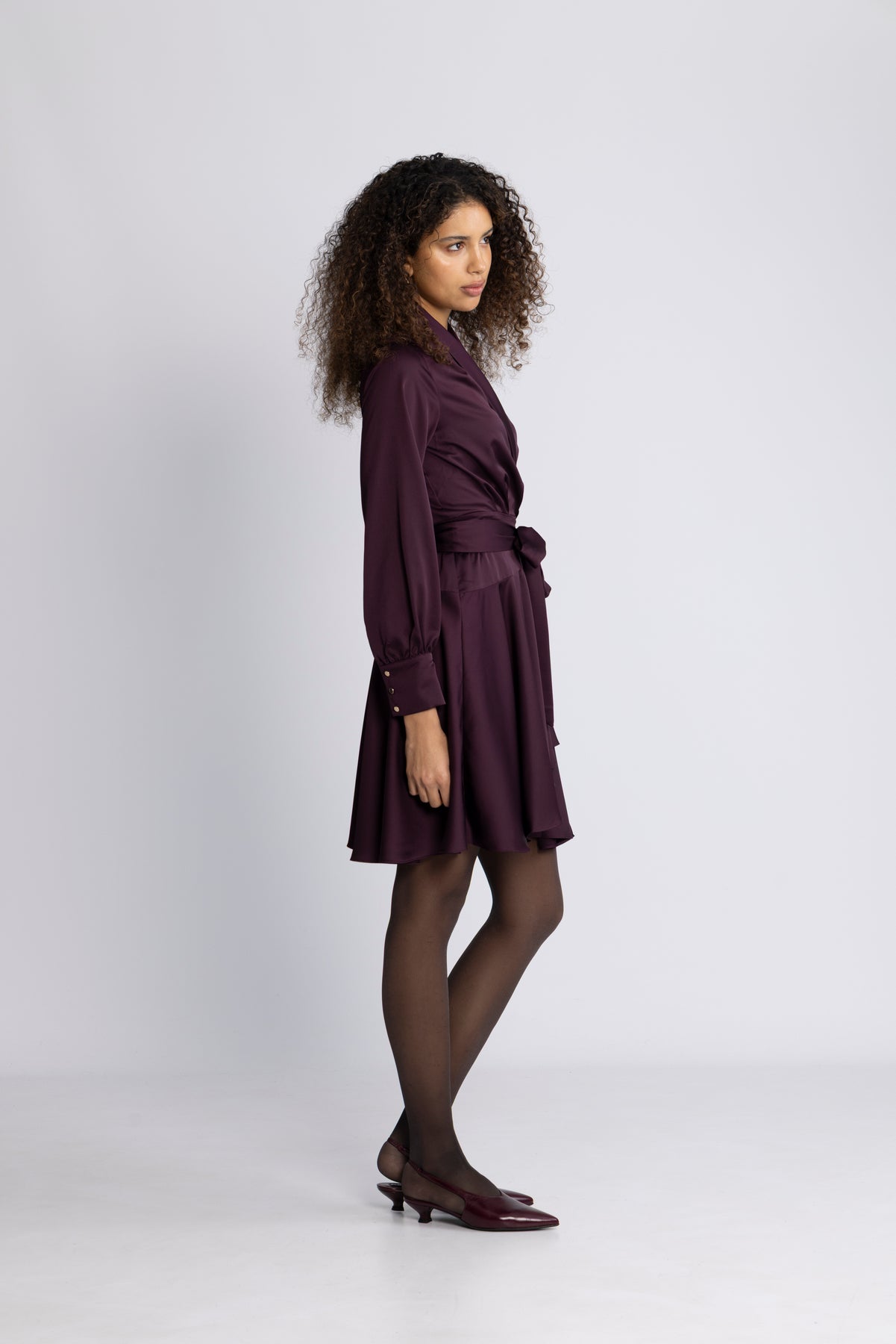 Iza Mini Dress - Burgundy