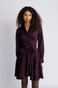 Iza Mini Dress - Burgundy