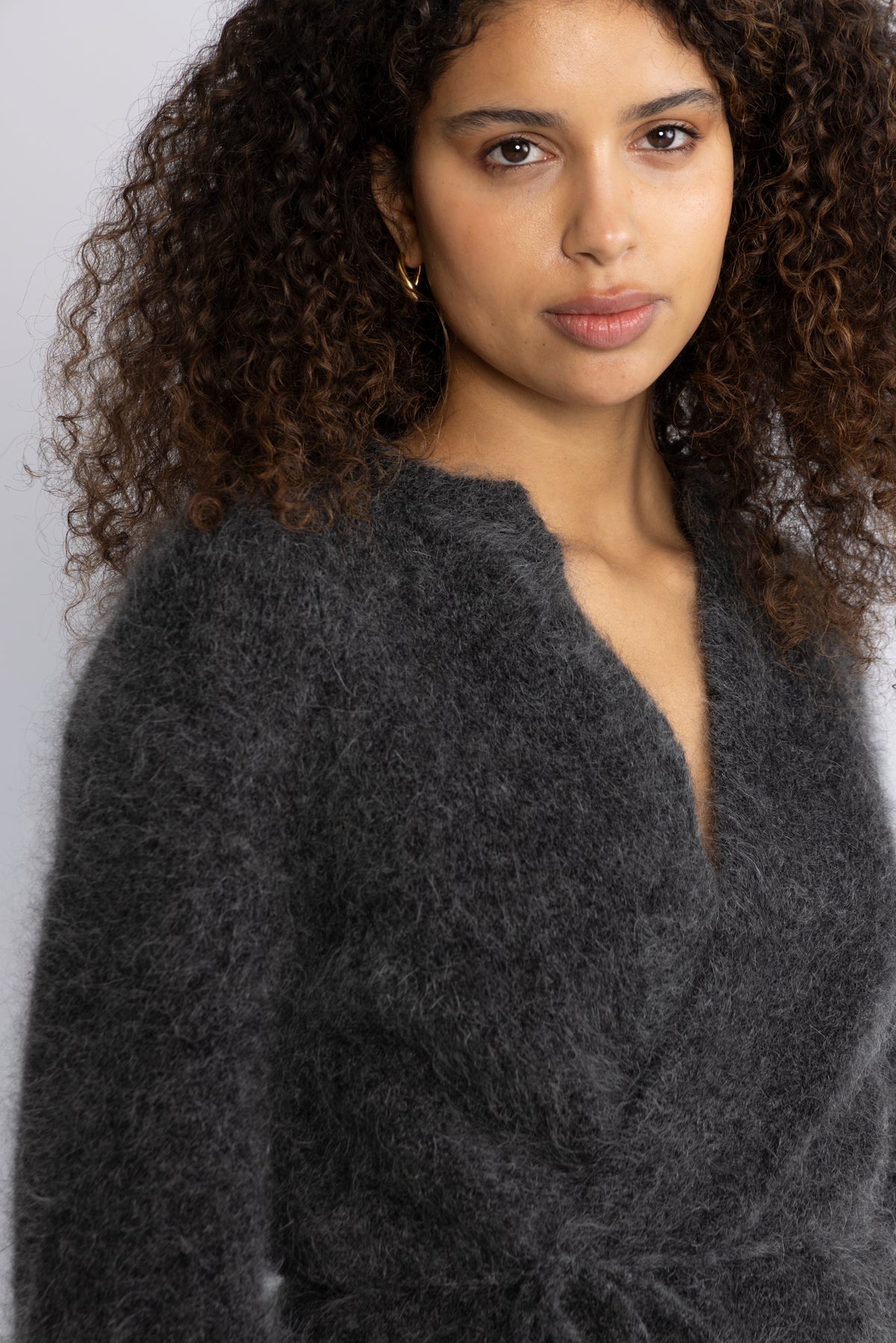 Fredrikke Chunky Cardigan - Charcoal