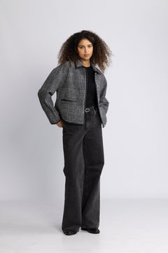 Camden Jacket - Black And Grey Check