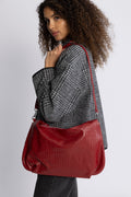Peony Hobo Bag - Dark Red