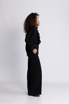 Cally Frill Shirt - Black