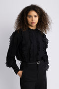 Cally Frill Shirt - Black
