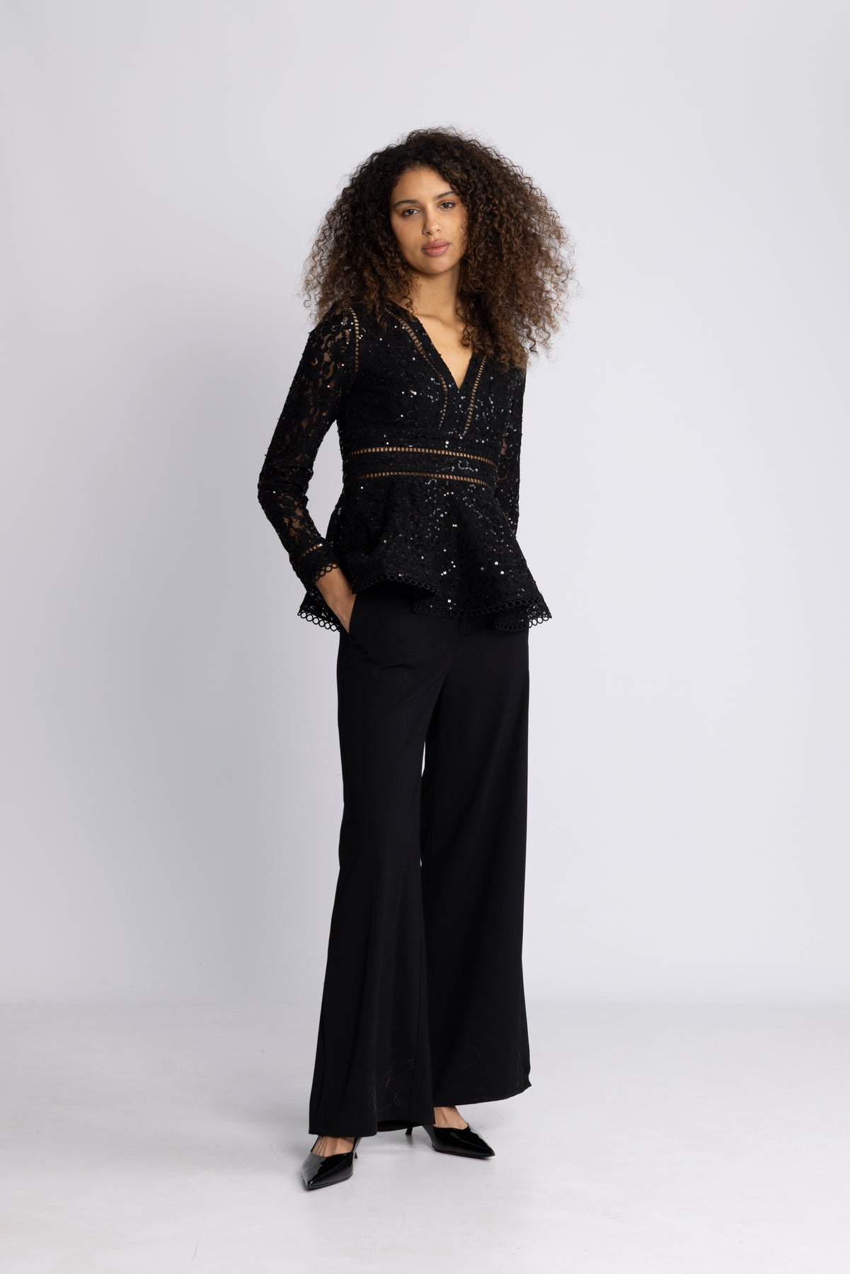 Ellie Top - Black Lace