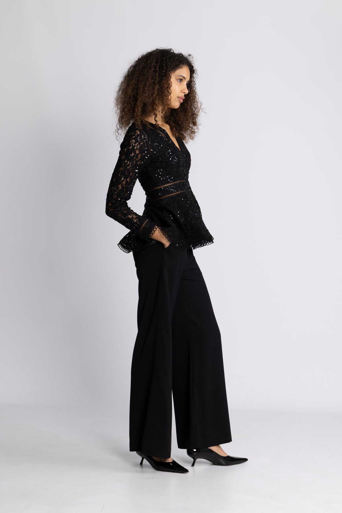 Ellie Top - Black Lace