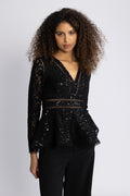Ellie Top - Black Lace
