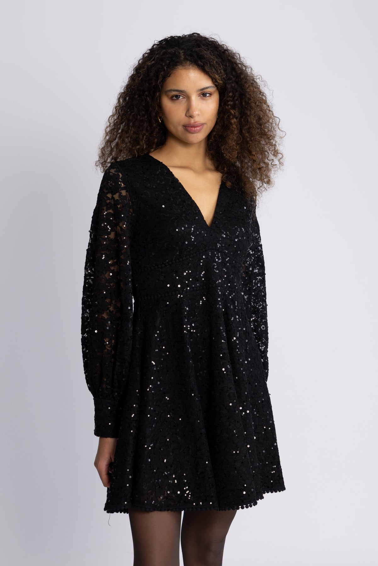 Freya Mini Dress - Black Lace