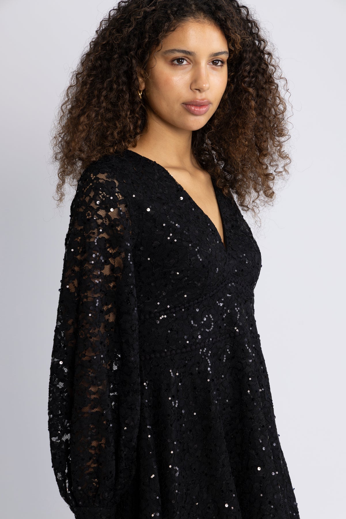 Love Lolina - Kjoler - Freya Mini Dress - Black Lace