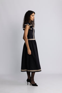 Concetta Sl Midi Dress - Noir